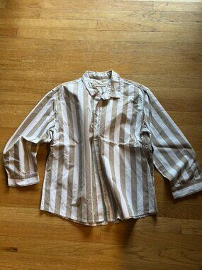 Caron Callahan Alice Shirt in Striped Cotton Size Small